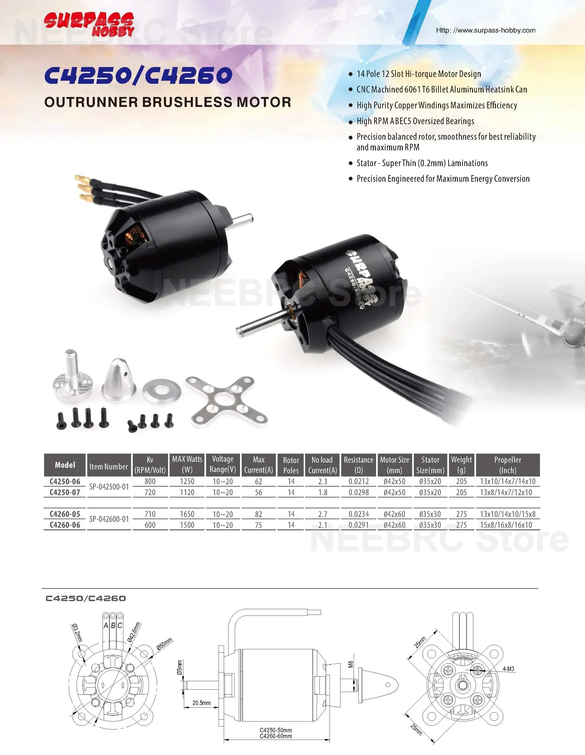 SURPASS HOBBY ブラシレスモーター 2822 2 - Brushless Motor Thrust Test Stand のレビューと価格